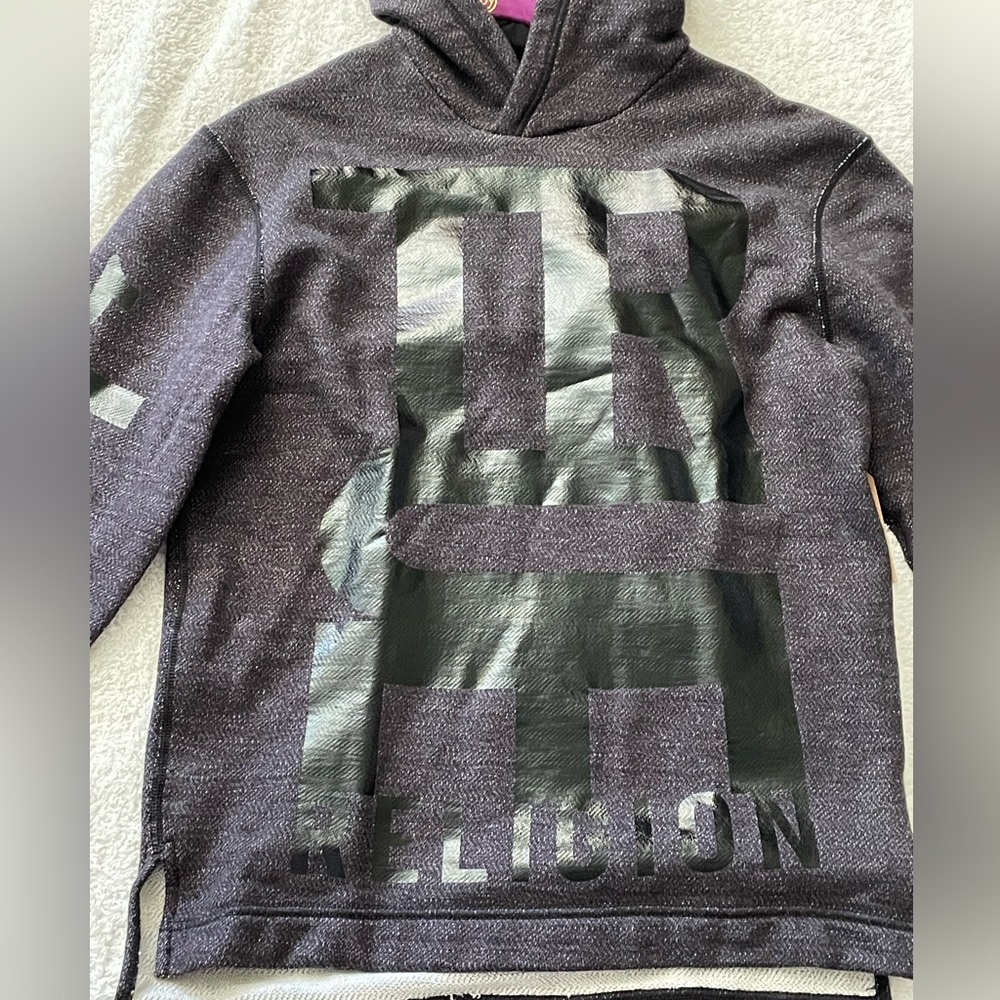 TRUE RELIGION Purple Hoodie Authentic Sweatshirt NEW Womens Small 🎉HOST PIC🎉 - Picture 2 of 4